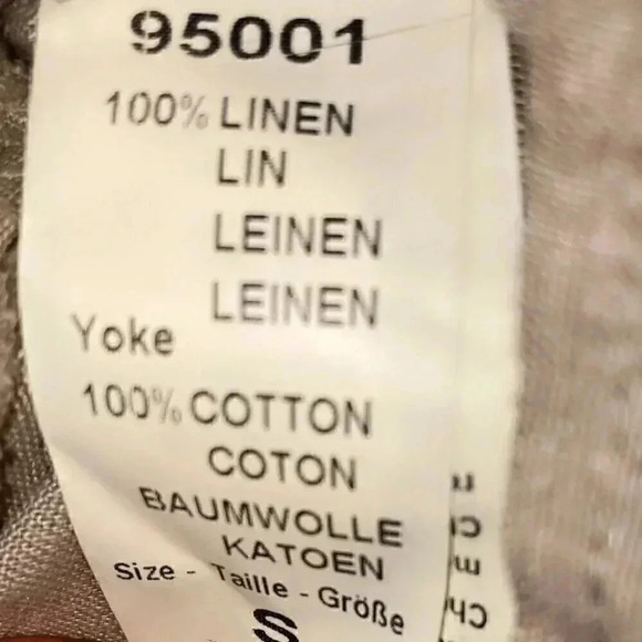 Piazza del tempio summer lightweight casual linen mini short sleeve dress S - Picture 4 of 4